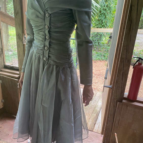 Watters and Watters Silver Formal Dress - Picture 9 of 10